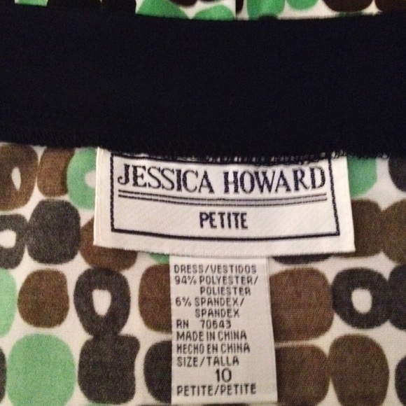 “Jessica Howard” Retro Print Dress (Sz 10P) - Picture 5 of 8